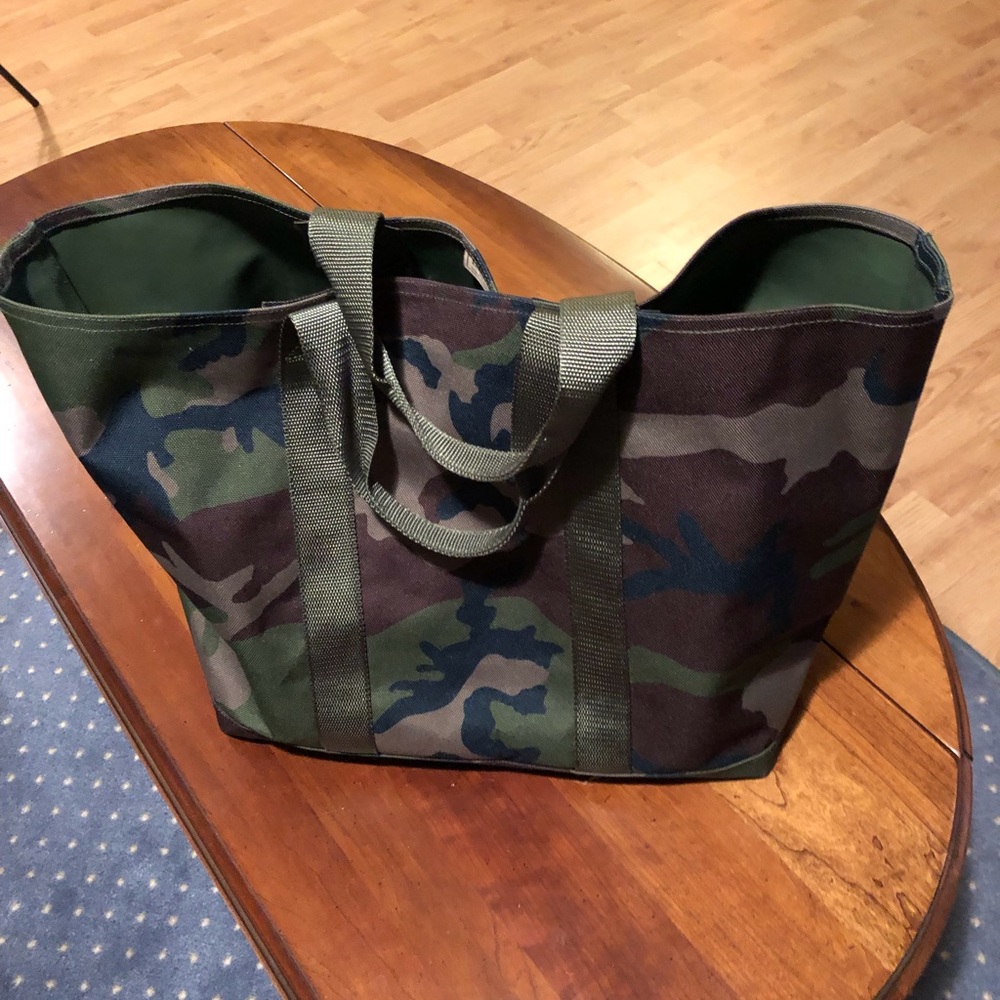 Large LL Bean Army Tote